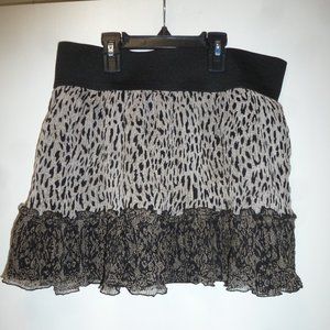 Sexy "Royal Love" Elastic waist 15" Cheetah Print Mini Skirt SzL